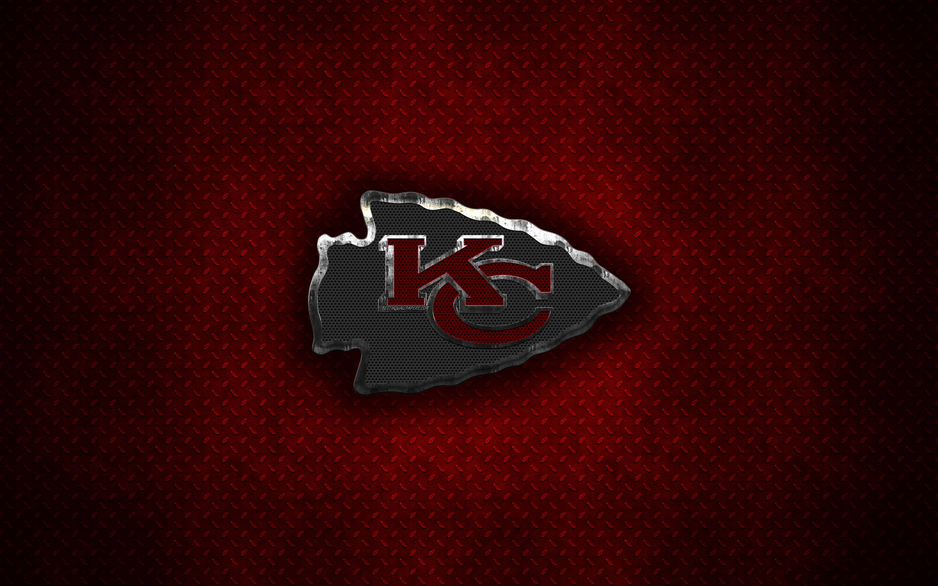 Fundode Tela Em Tom Vermelho Escuro Com O Logotipo Dos Kansas City Chiefs. Papel de Parede