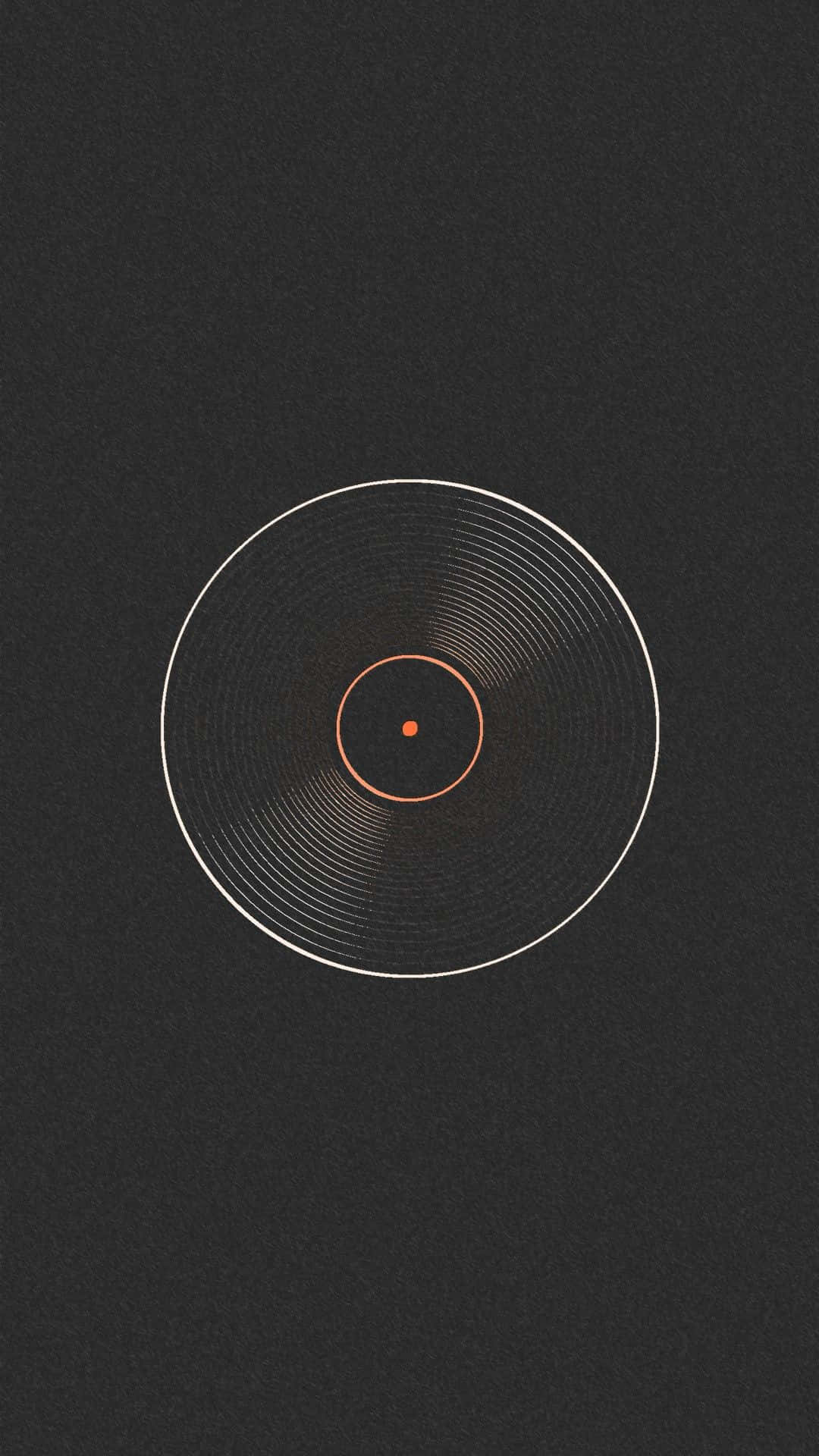 A Record With An Orange Circle On It Wallpaper