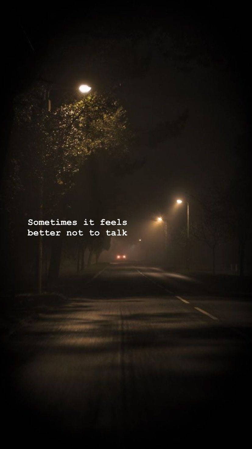 Dark Road View With Quote Wallpaper