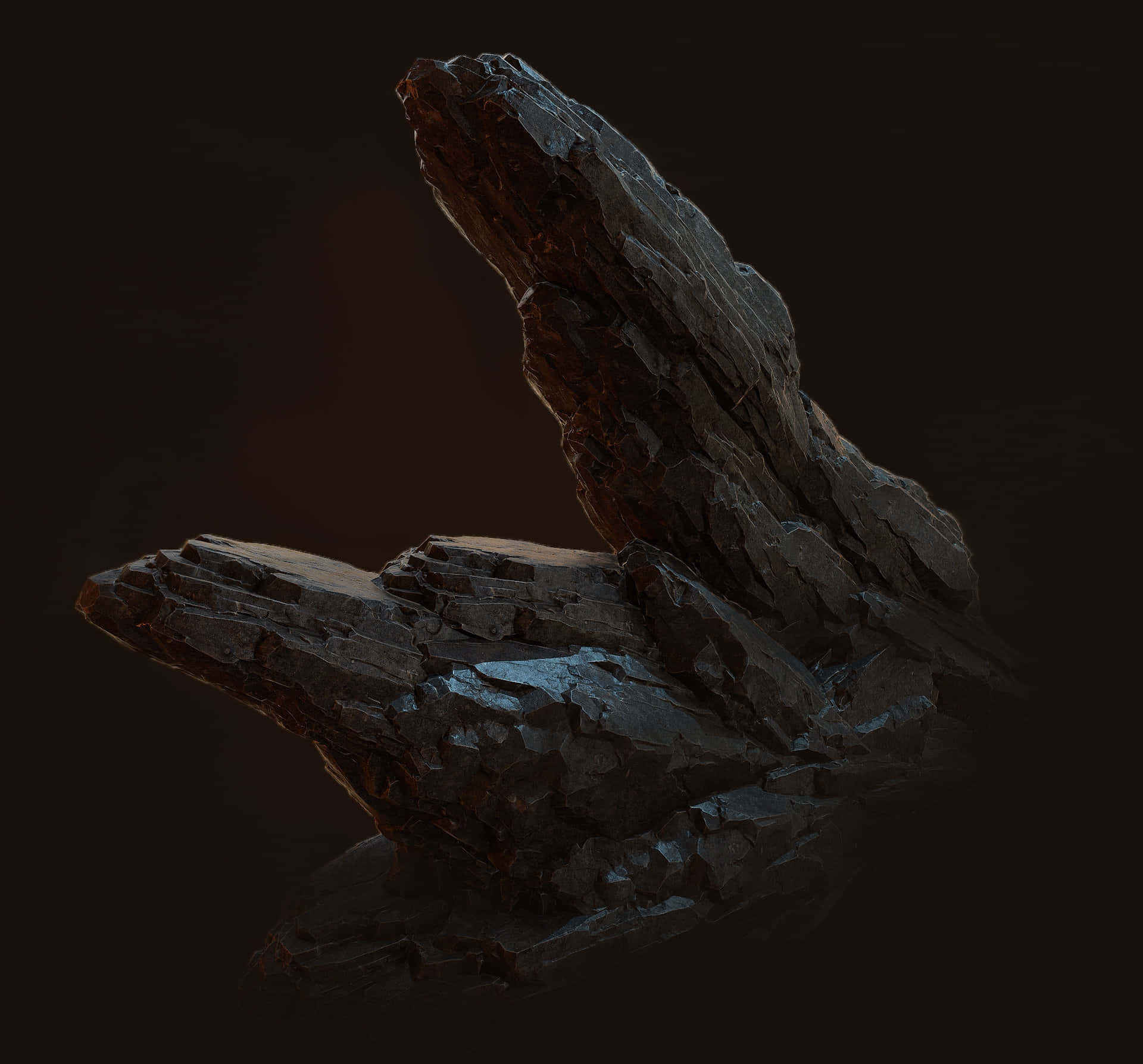 Dark Rock - A Mysterious Landscape Wallpaper