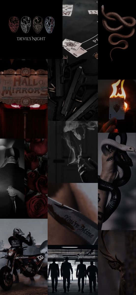 Dark Romance Aesthetic Collage.jpg Wallpaper