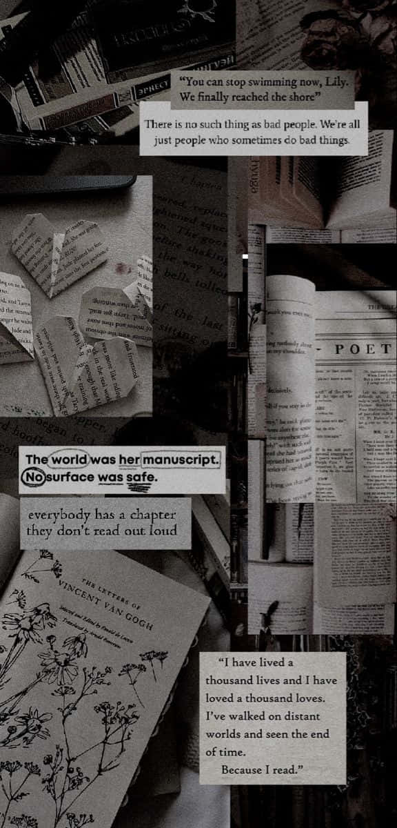 Dark Romance_ Literary Collage.jpg Wallpaper