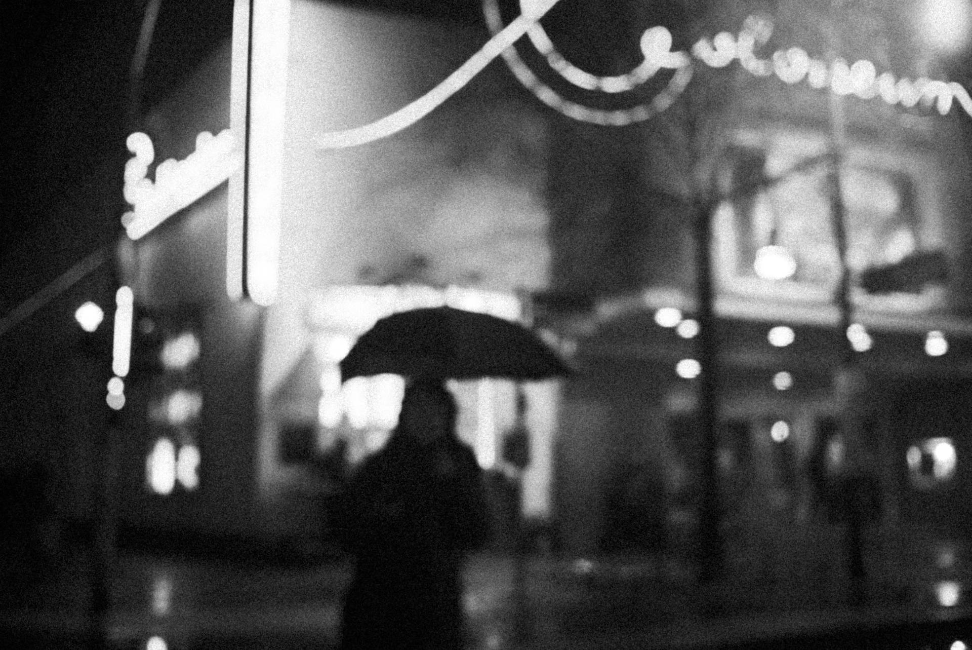 Dark Sad Girl With Umbrella