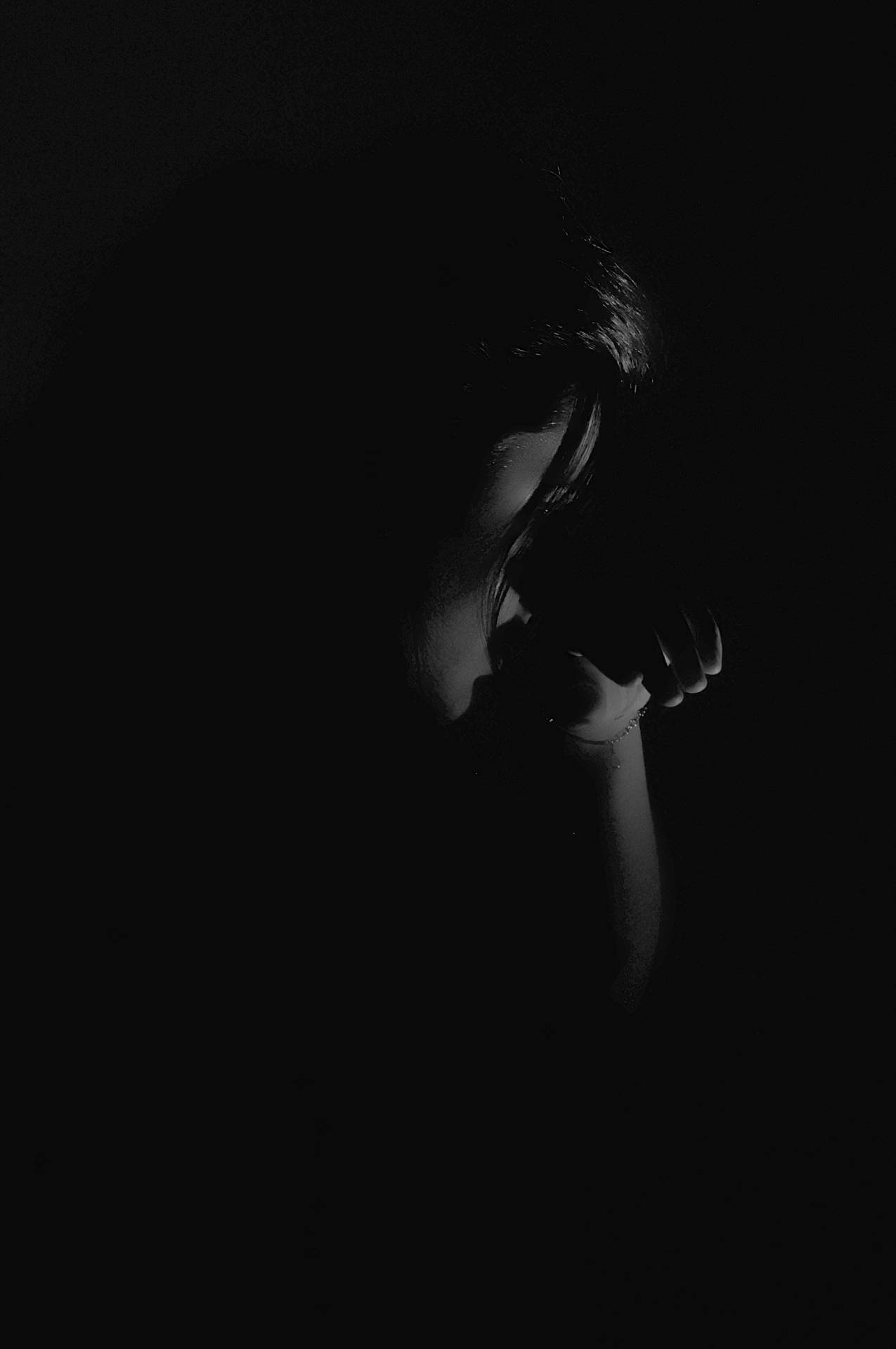 Dark Sad Lonely Woman Wallpaper