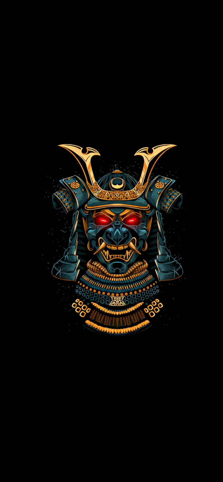 Ancient Dark Samurai Mask Wallpaper