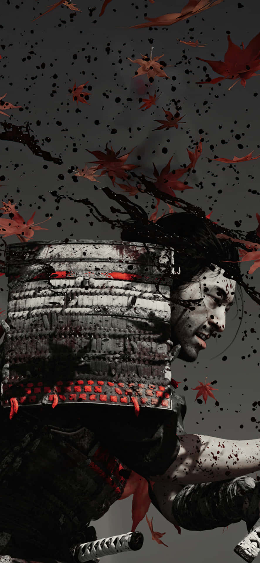 Dark Samurai With Blood Wallpaper