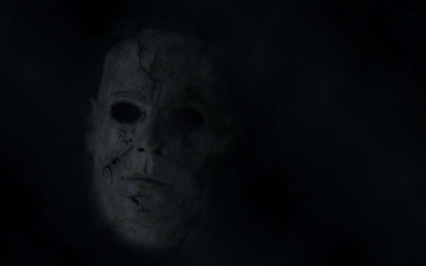 Dark Scary Face Fading In Dimness Wallpaper