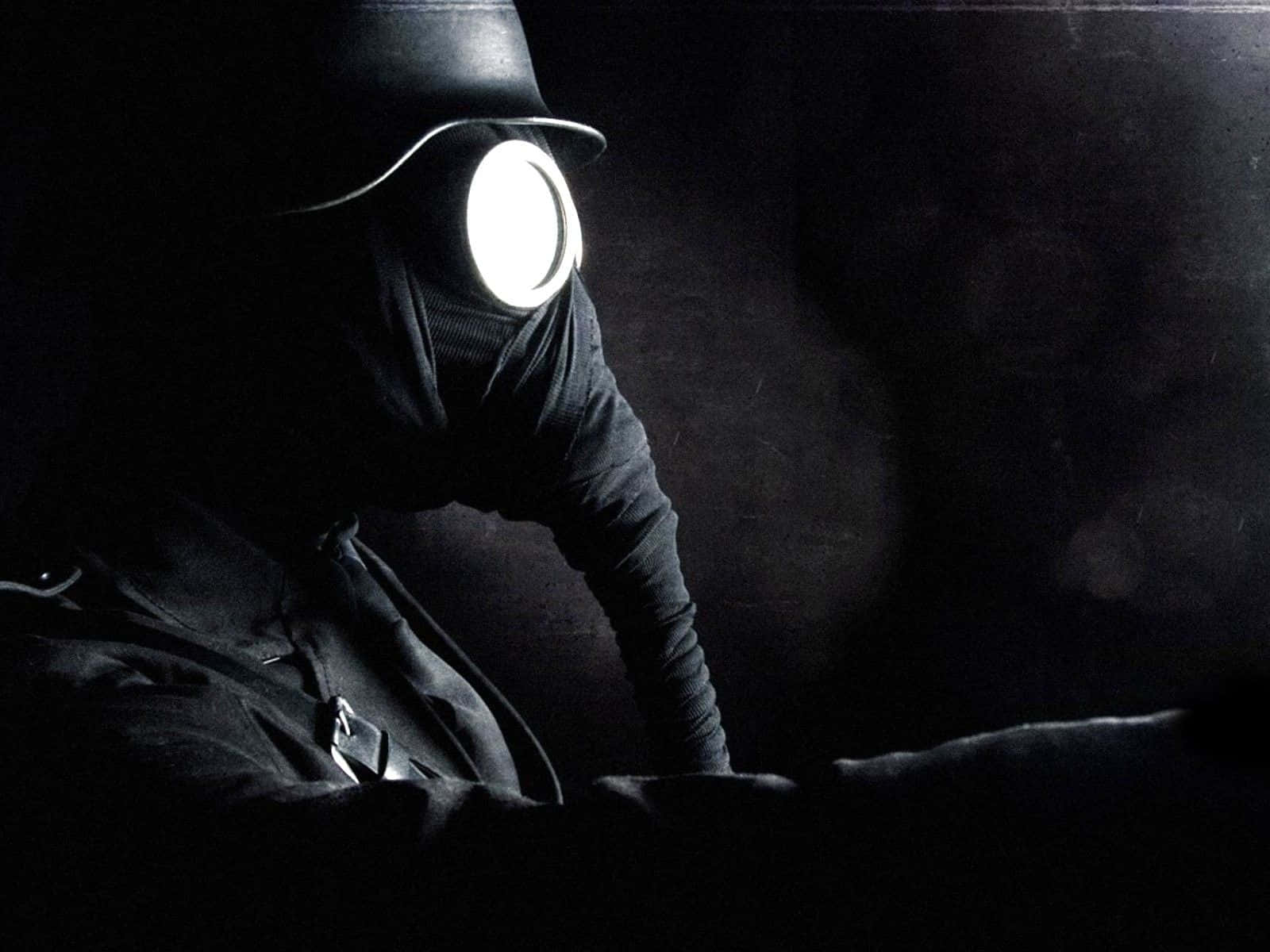 Dark Scary Man In Gas Mask Wallpaper