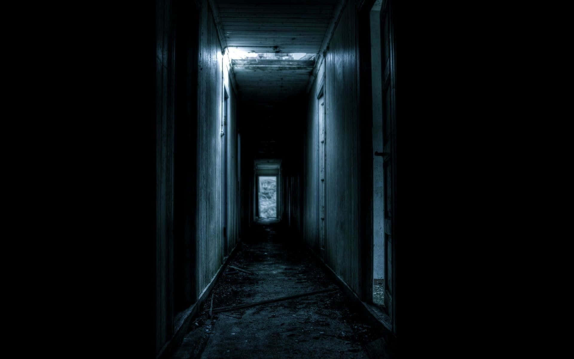 Dark Scary Haunted Hallway Wallpaper