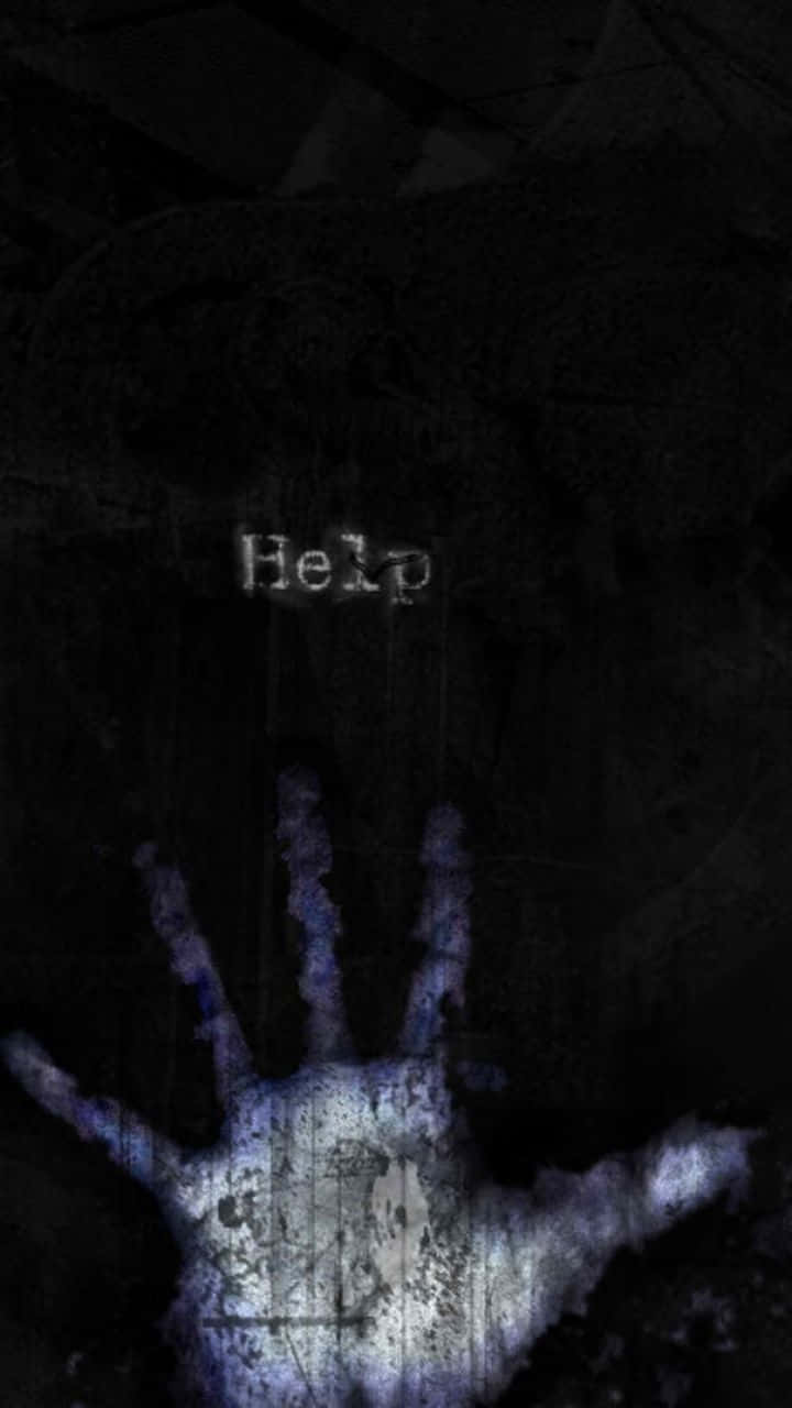 Dunkle,beängstigende Hand Bittet Um Hilfe. Wallpaper