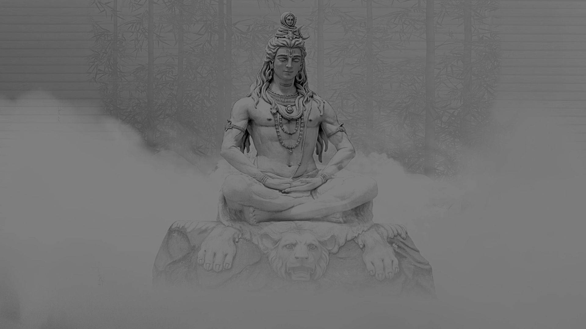 Mørk Shiva sky af røg tapet Wallpaper