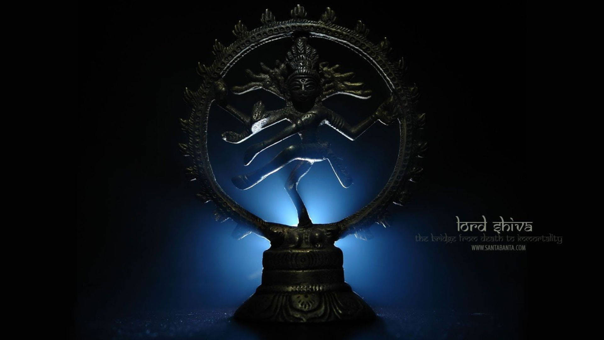 Visual: Mørk Shiva Danser i Cirkel Visuel Wallpaper
