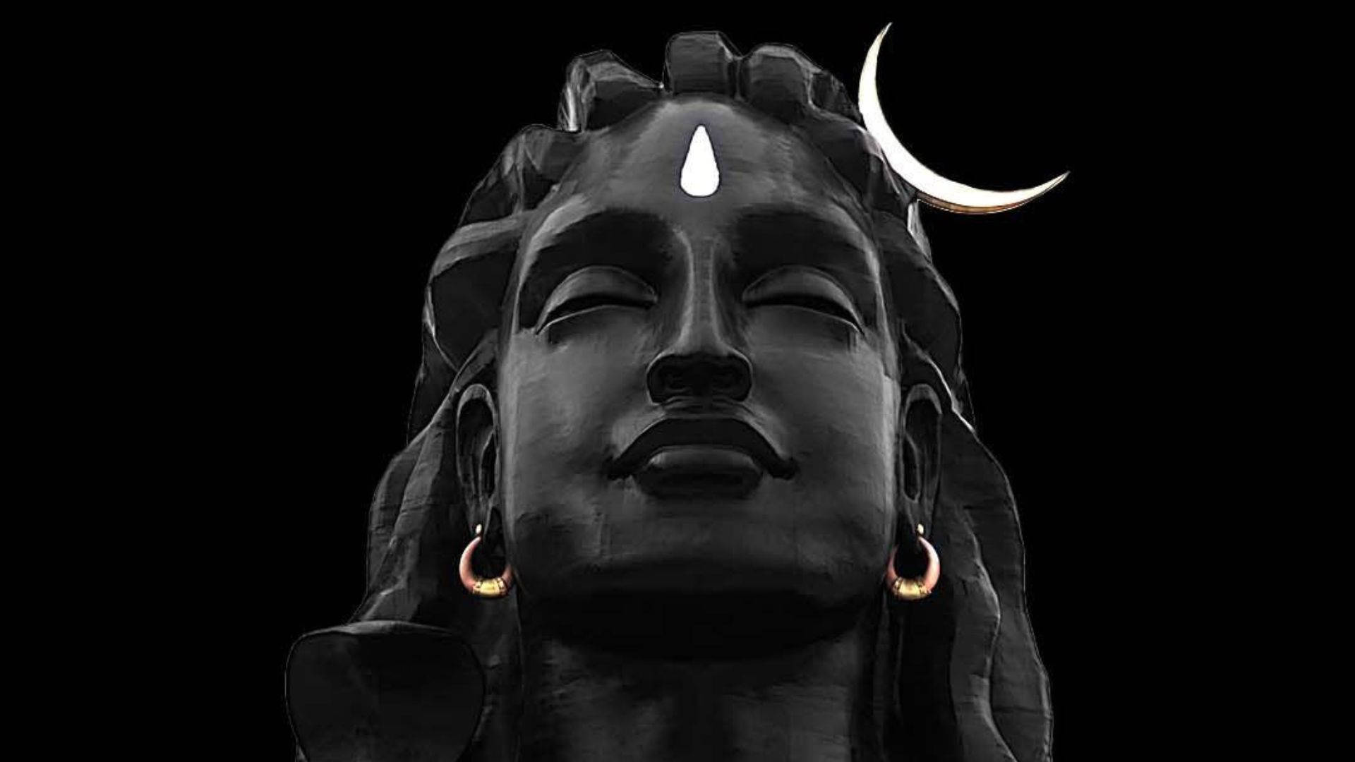 Retratooscuro De Shiva, Deidad Hindú. Fondo de pantalla