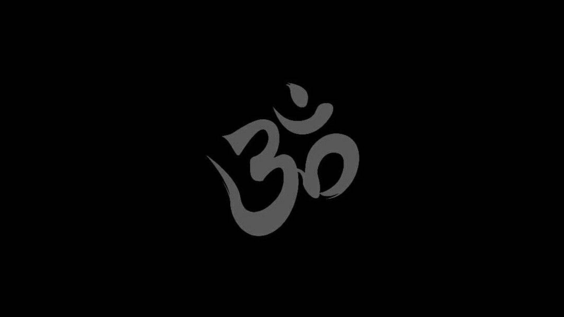 Pennellodel Simbolo Om Scuro Di Shiva Sfondo
