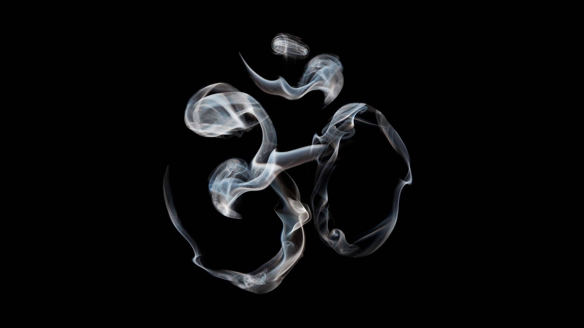 Simboloom Di Shiva Scuro Con Fumo Sfondo