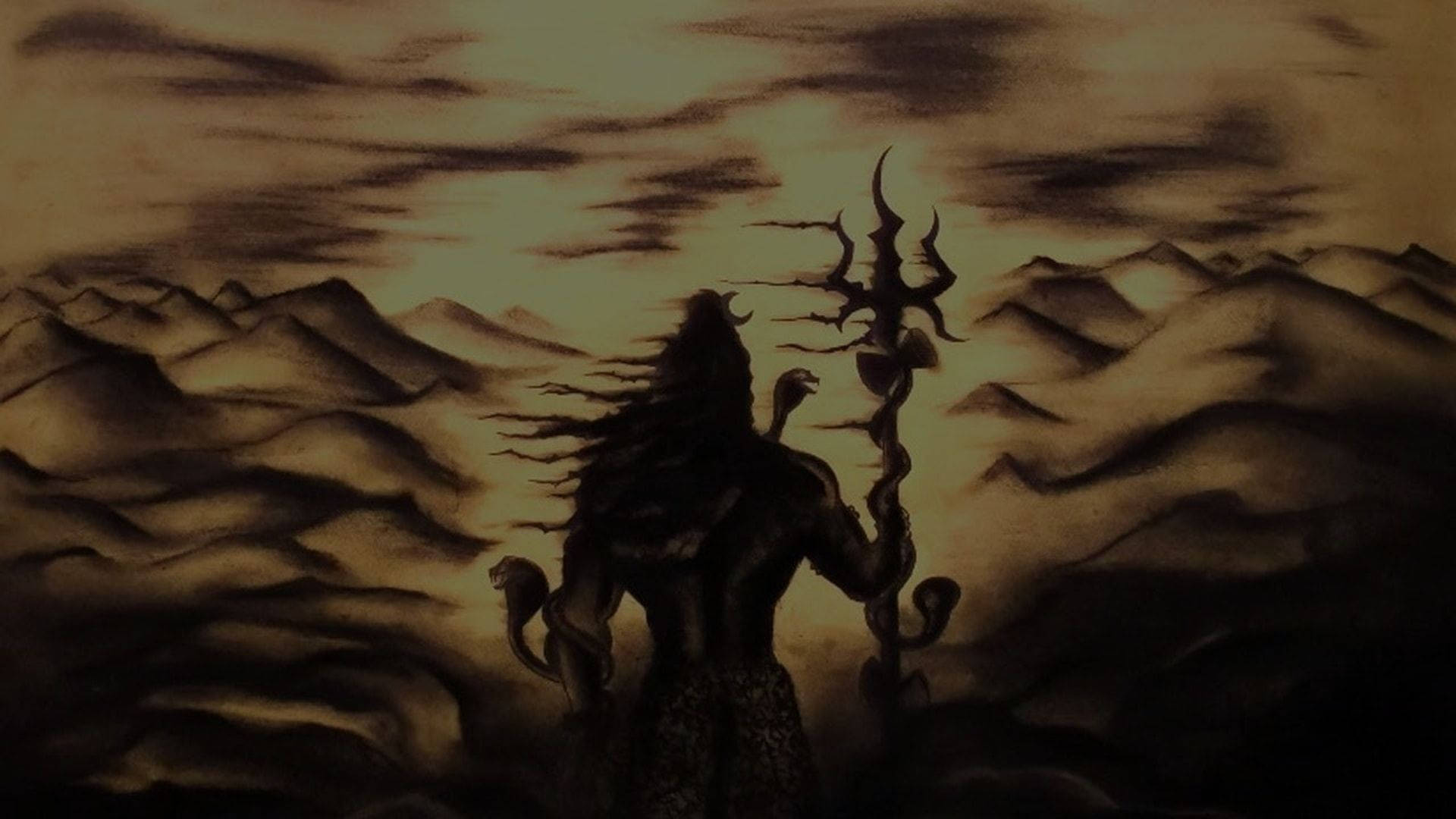 Arteoscuro De Shiva En Arena. Fondo de pantalla