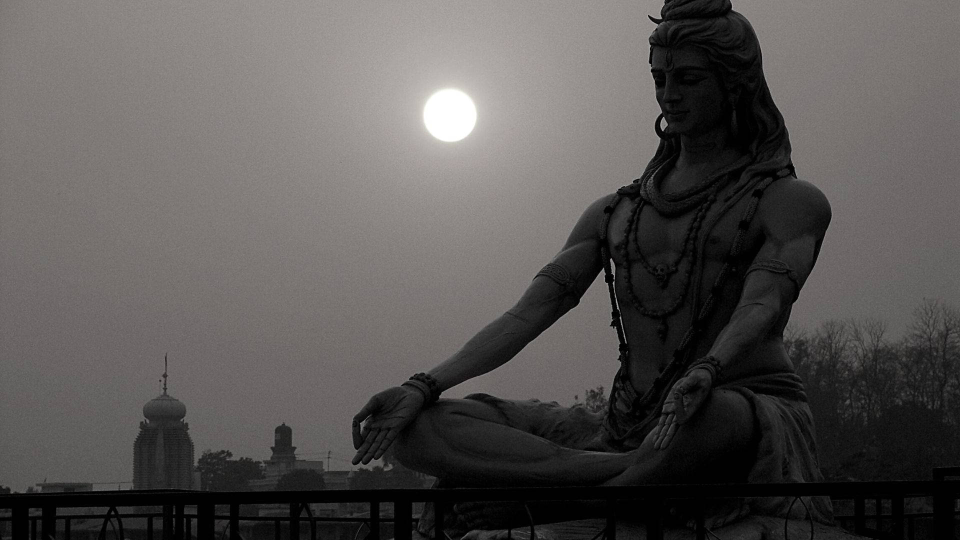 Siluetasoleada De Shiva Oscuro. Fondo de pantalla