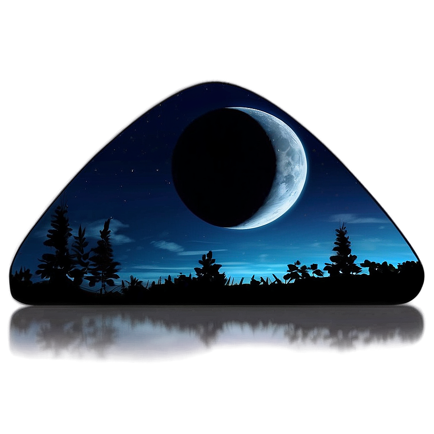 Dark Side Moonlight Reflection Png 06252024 PNG