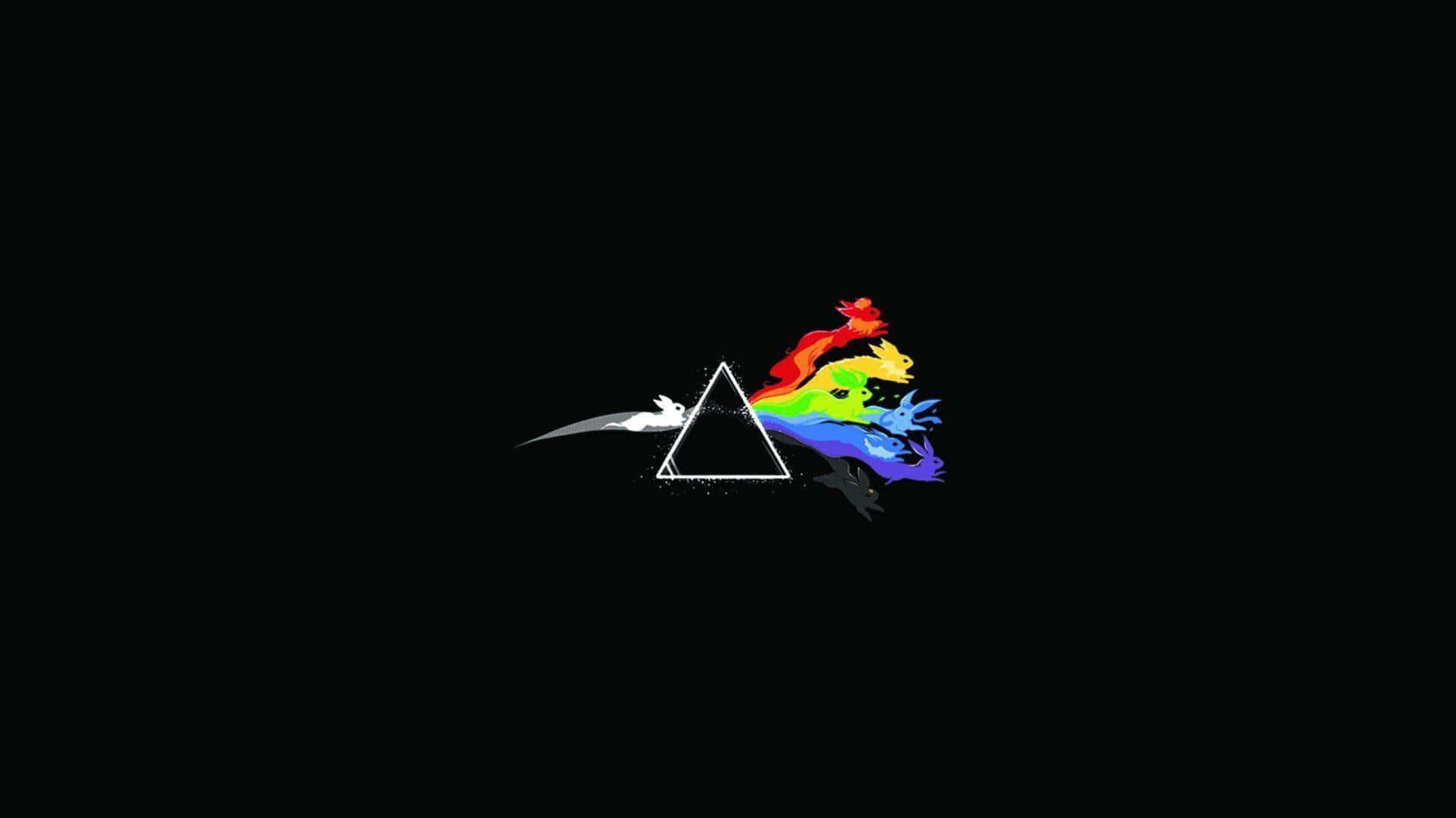 The iconic album cover of Pink Floyd's Dark Side Of The Moon Wallpaper