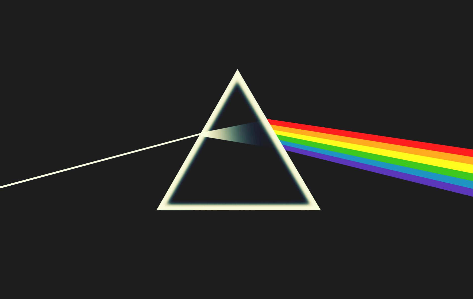 Oicônico Artwork Do Álbum Da Pink Floyd, Dark Side Of The Moon, Em Lp Clássico. Papel de Parede