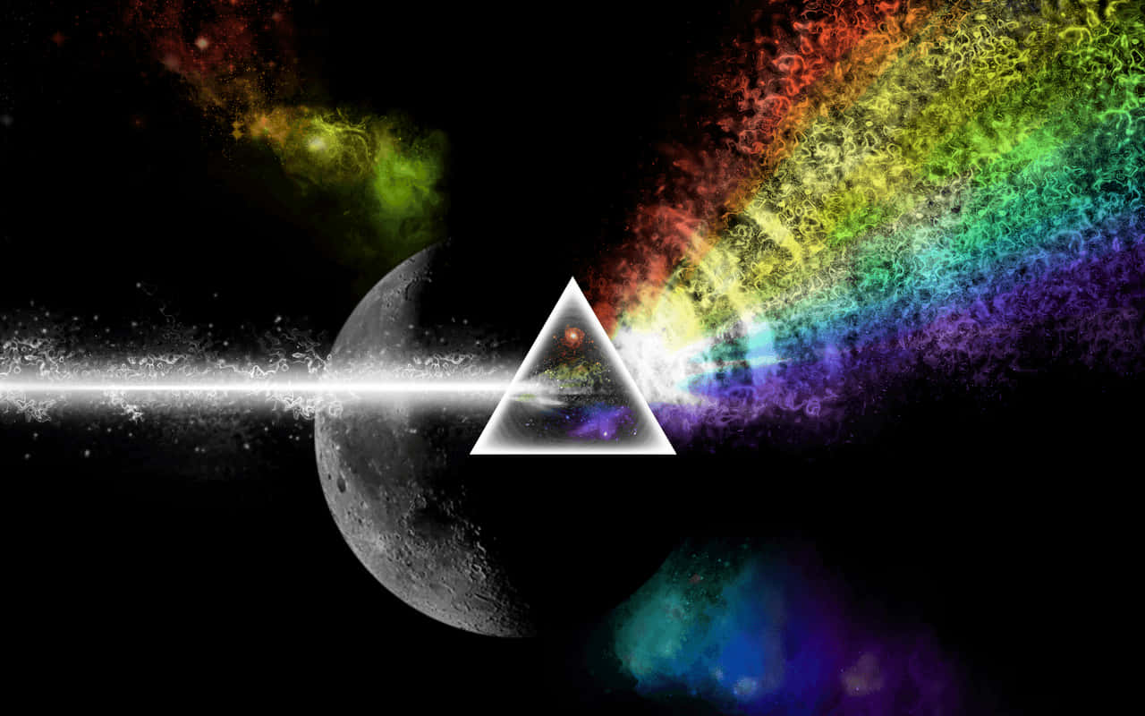 Lyssnapå Musiken Från Dark Side Of The Moon Av Pink Floyd Som Dator- Eller Mobilbakgrundsbild. Wallpaper