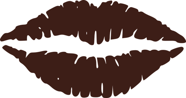 Dark Silhouette Lips PNG
