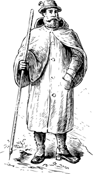 Dark Silhouette_ Man Standing PNG