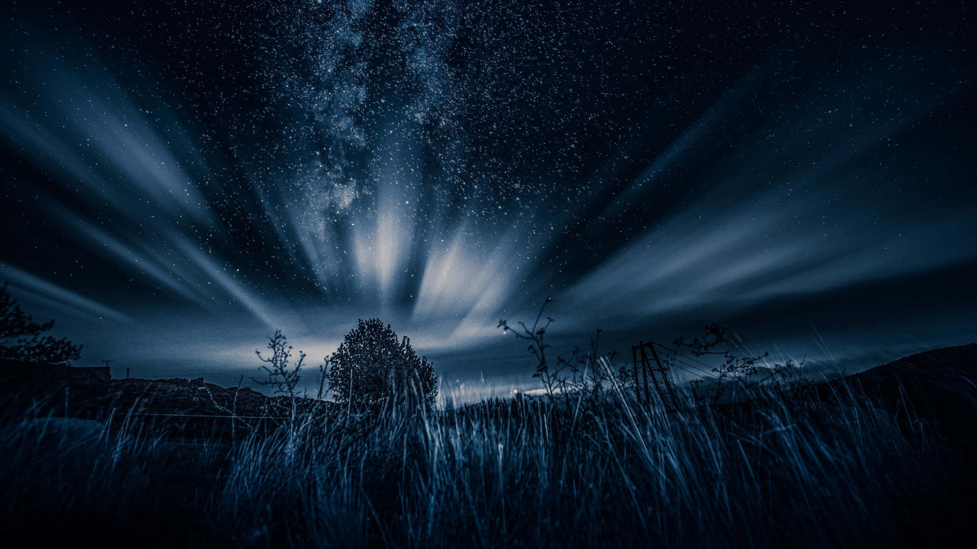 Mysterious Night Sky with Stars Wallpaper
