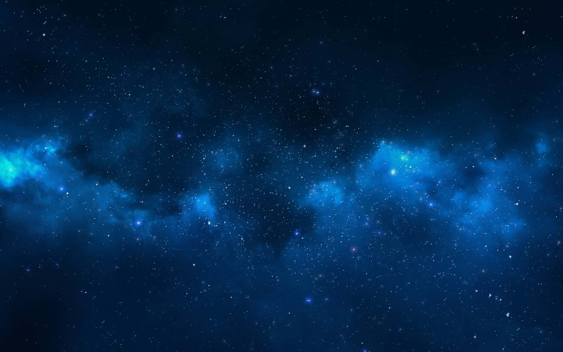 blue space background with stars and clouds