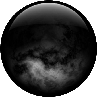 Dark Smoke Glass Sphere PNG