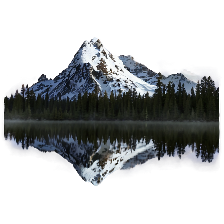 Dark Snowy Mountain Png 06242024 PNG