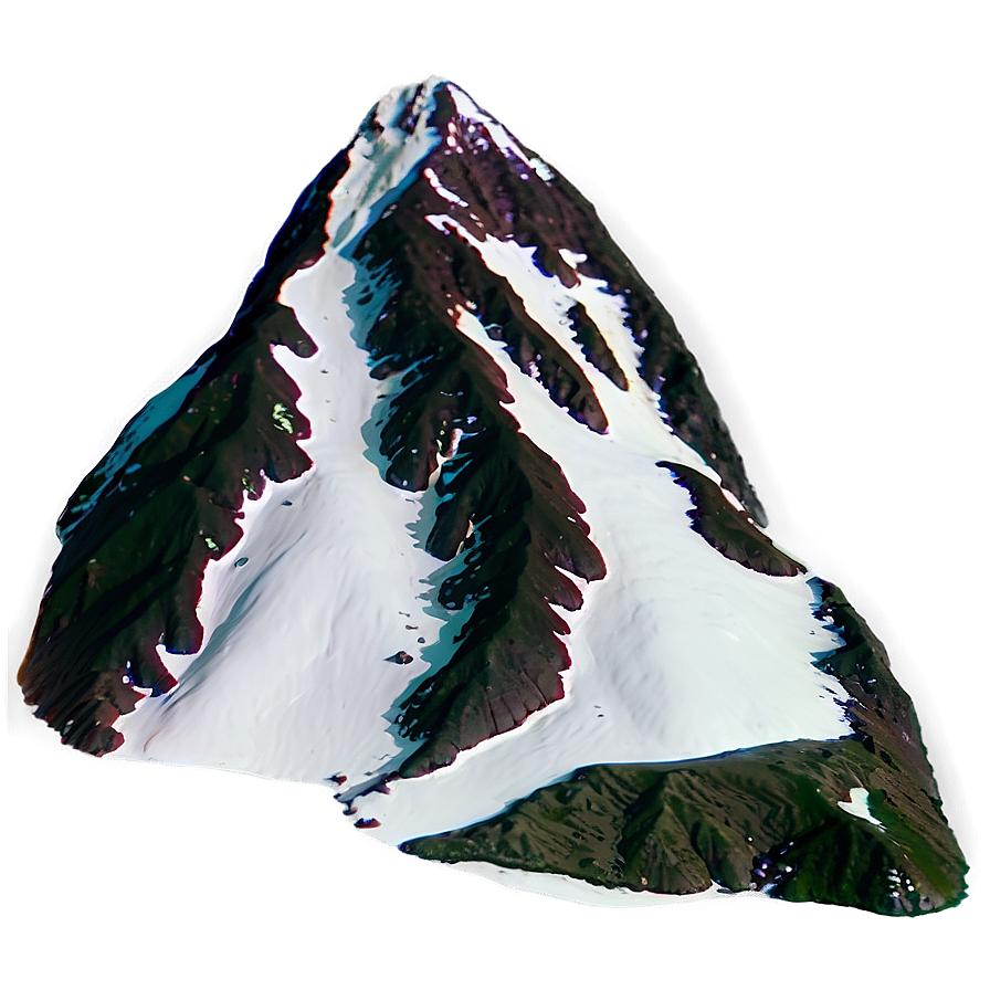 Dark Snowy Mountain Png 06242024 PNG