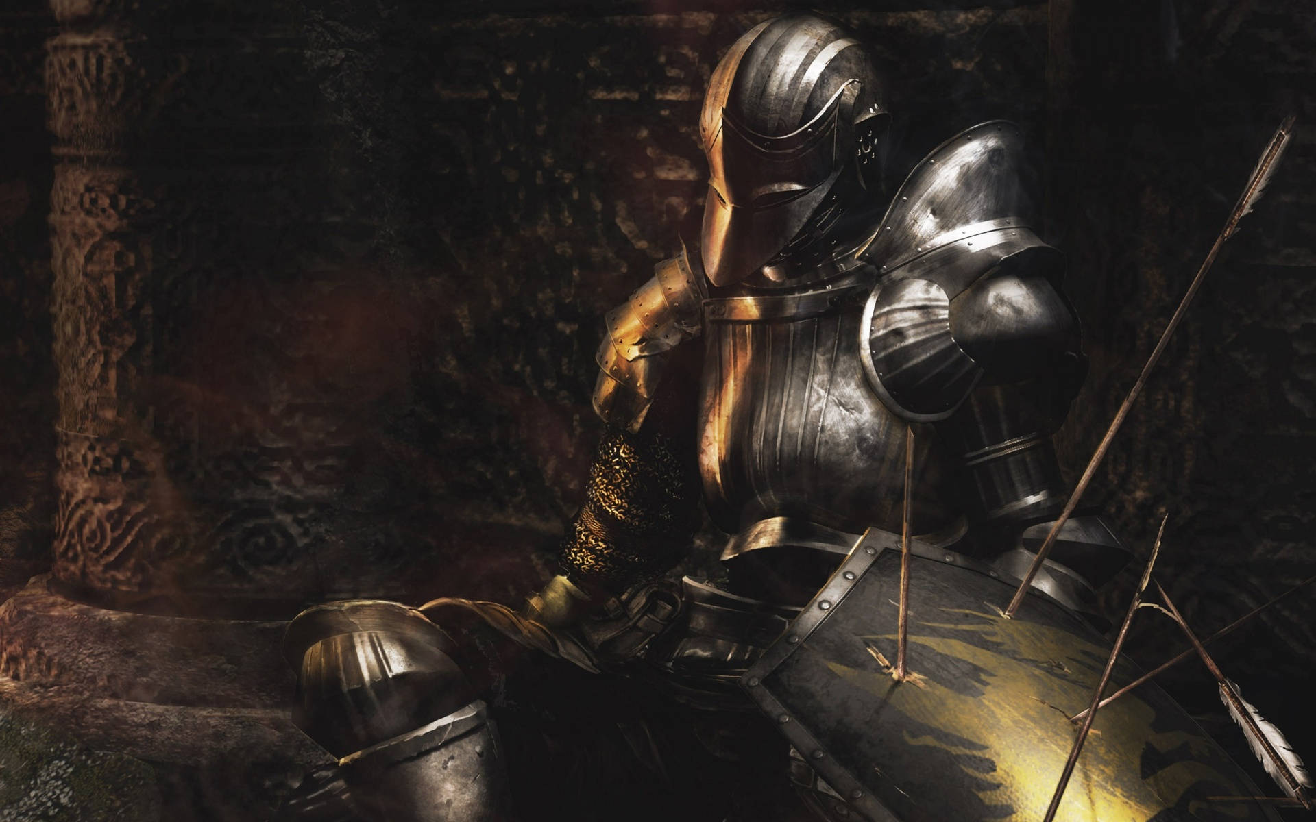 Dark Souls 4k Arrow Pierced Warrior Wallpaper
