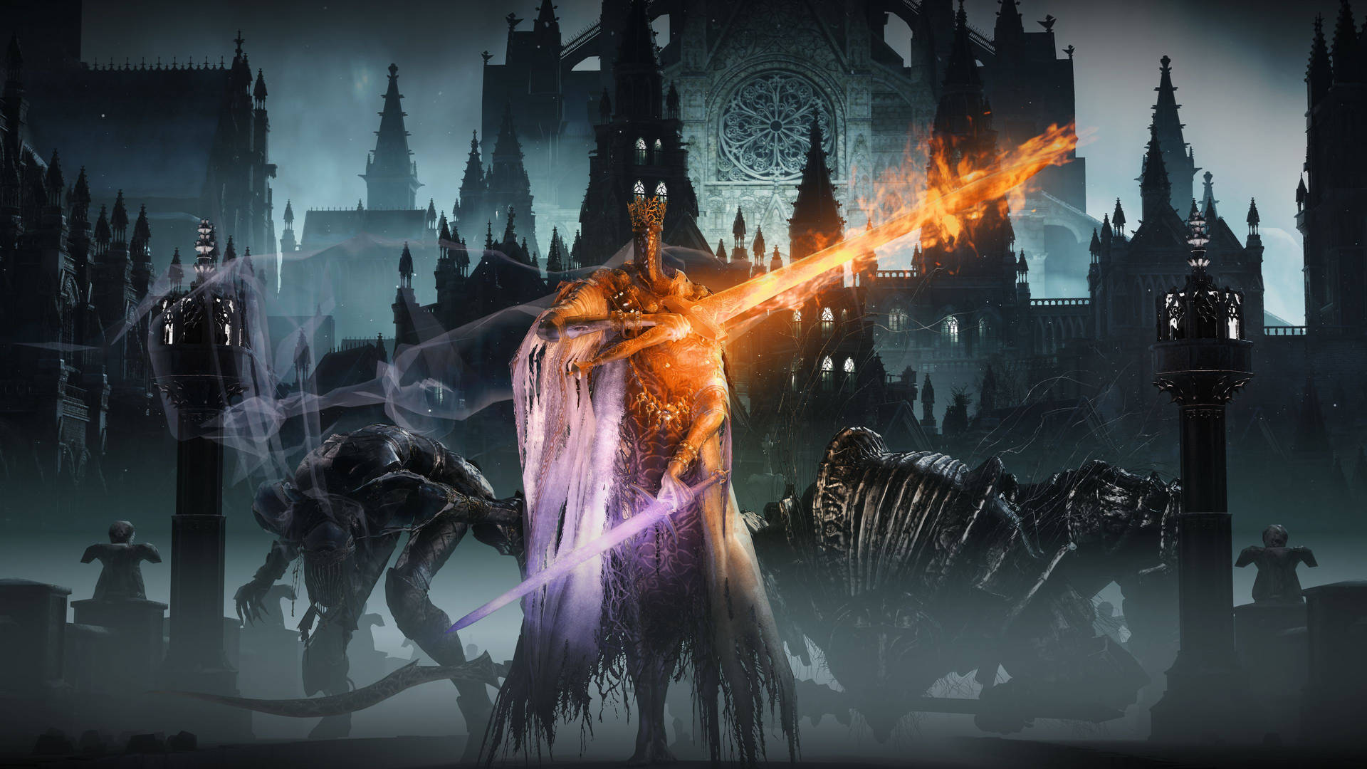 Dark Souls 4k Elemental Weapons Wallpaper