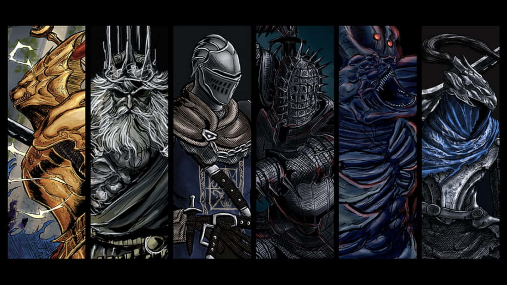 Dark Souls Bosses - Indomitable Foes of the Dark Souls Universe Wallpaper