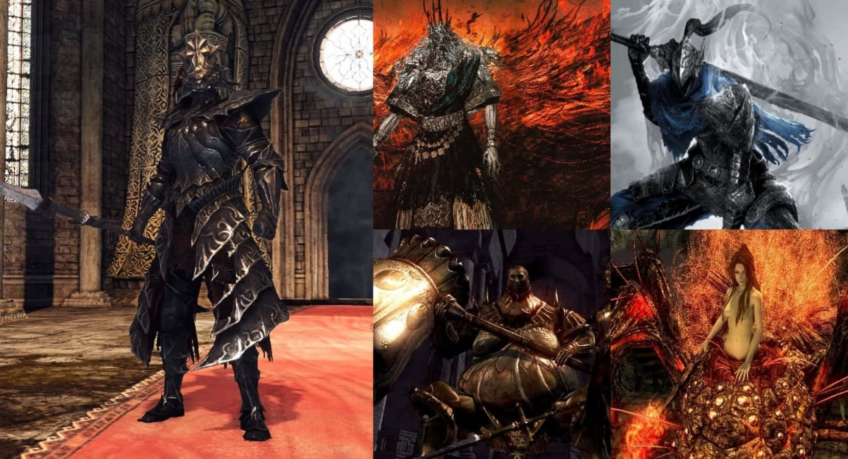 Challenging Dark Souls Bosses Await in the Epic Battle Wallpaper