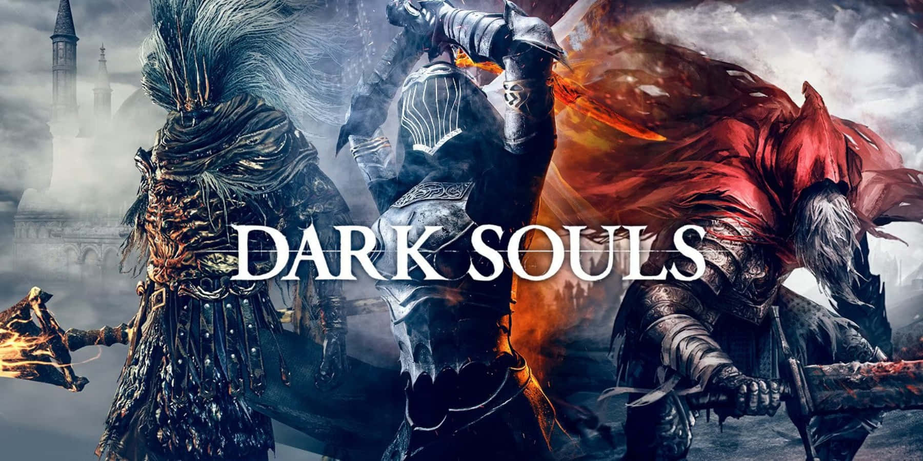 Epic Showdown with Dark Souls Bosses Wallpaper