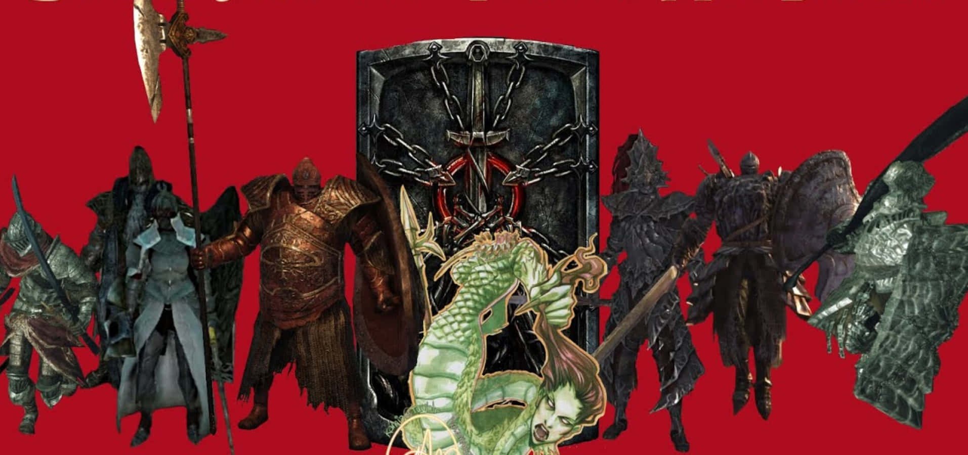 Fierce Dark Souls Bosses Battle Wallpaper