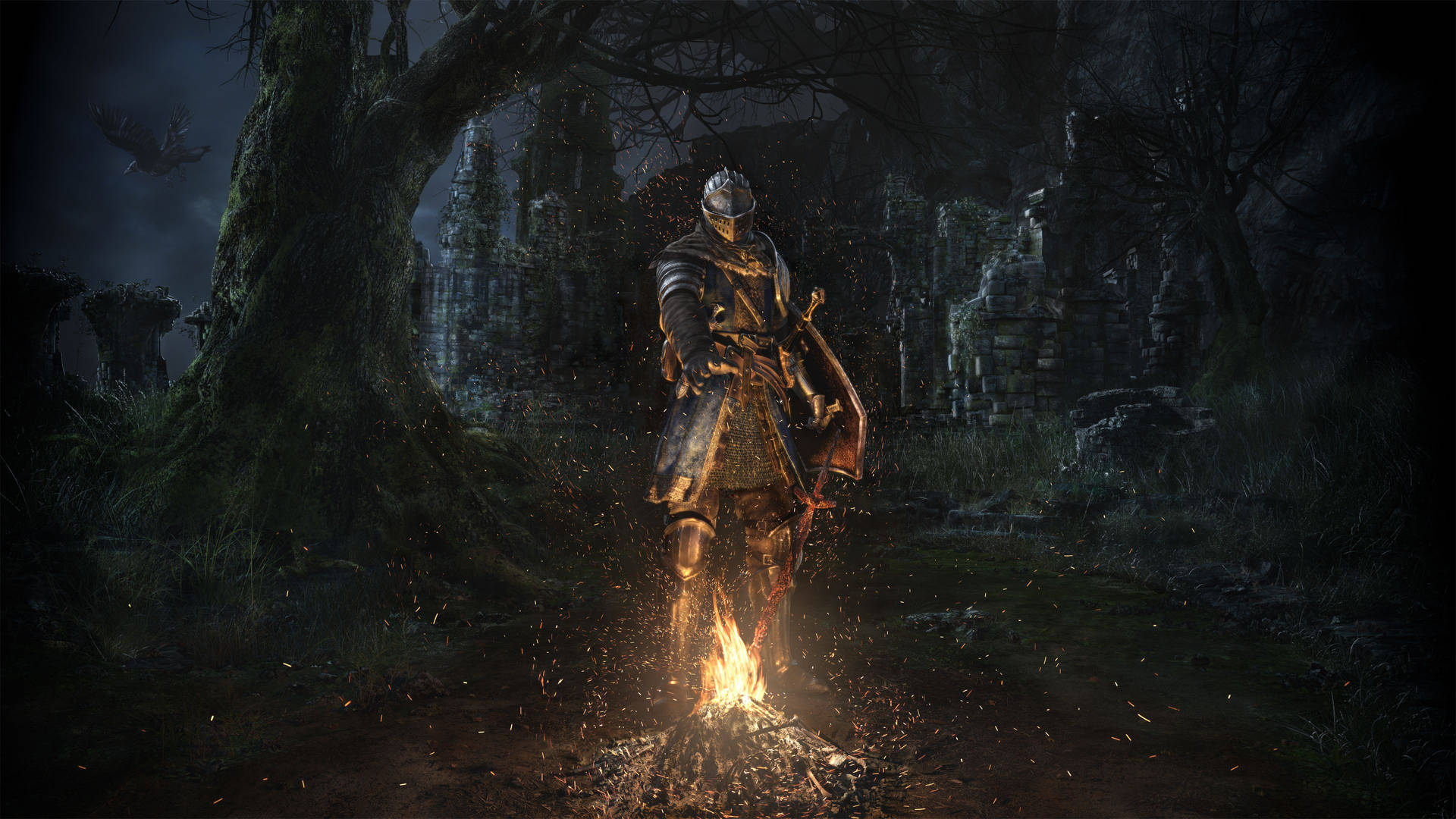 Paving Your Way Through Fire: a Dark Souls Adventure Wallpaper