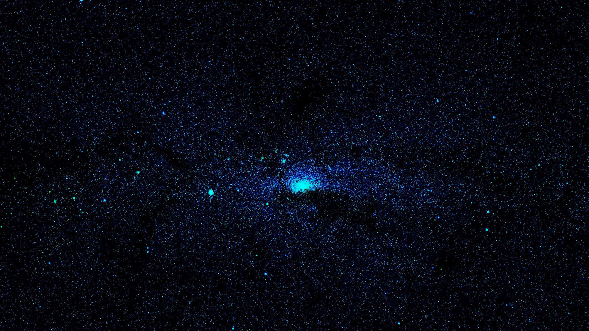 Dark Space Glowing Blue Planet Wallpaper
