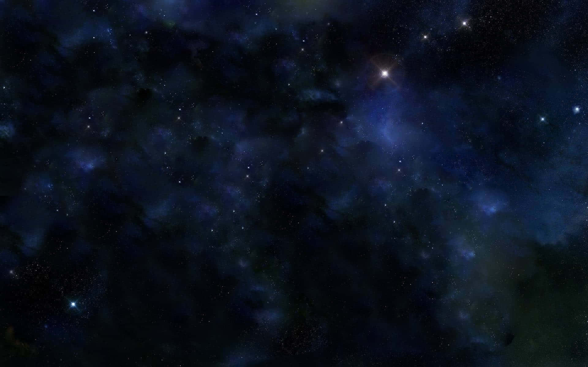 Dark Space Starry Cloudy Sky Wallpaper