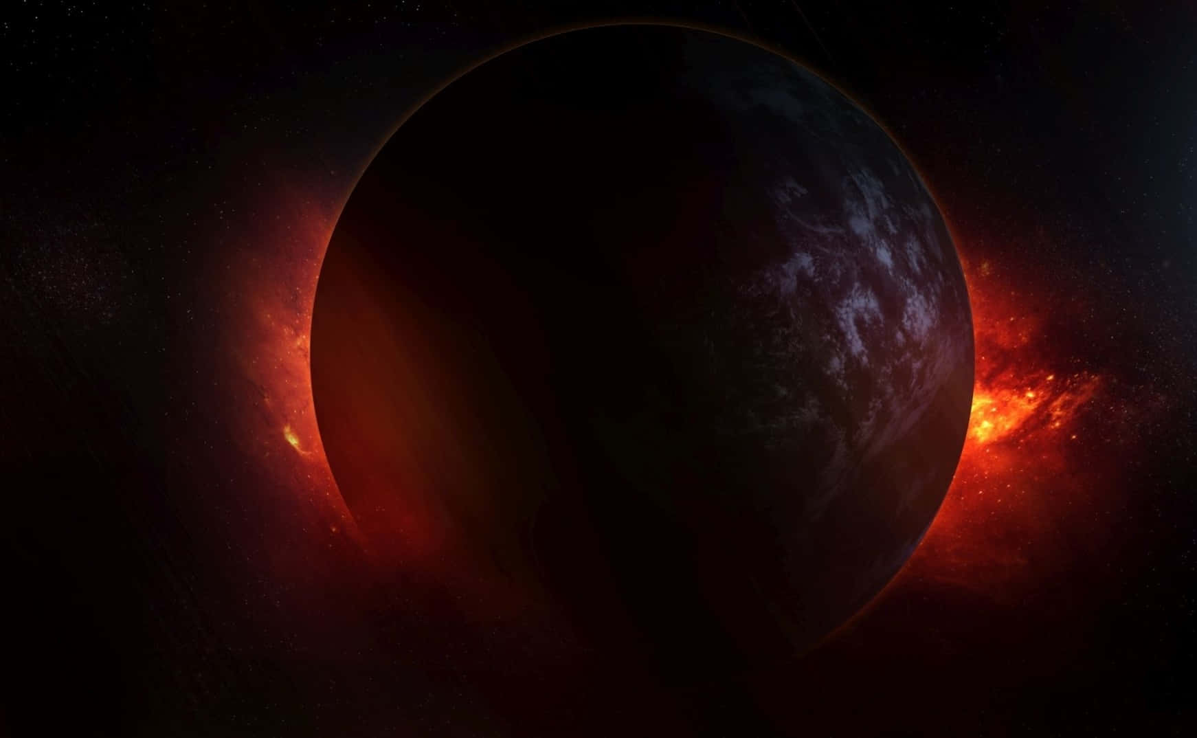 Espaciooscuro Planeta Rojo Fondo de pantalla