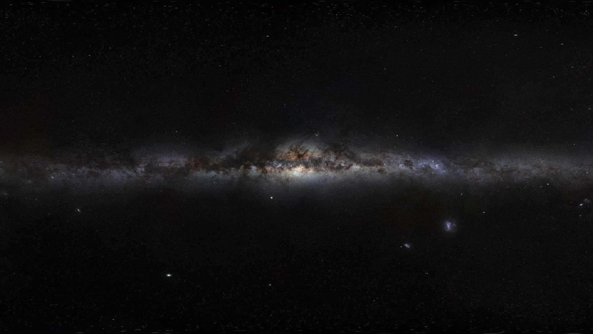Mørk Rum Mellemgalakse Panorama Udsigt Wallpaper