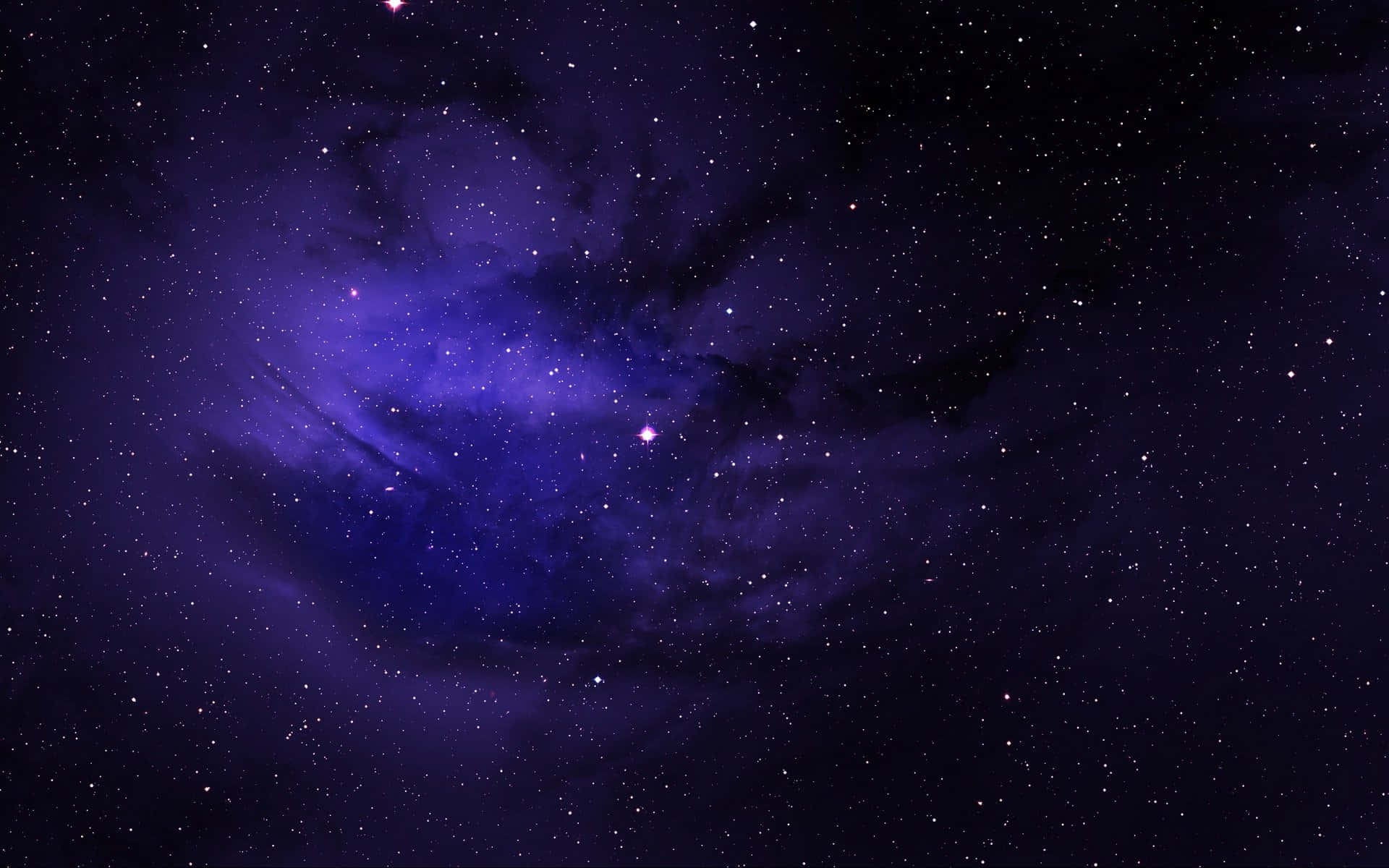 Espaciooscuro Con Un Cielo Púrpura Estrellado. Fondo de pantalla