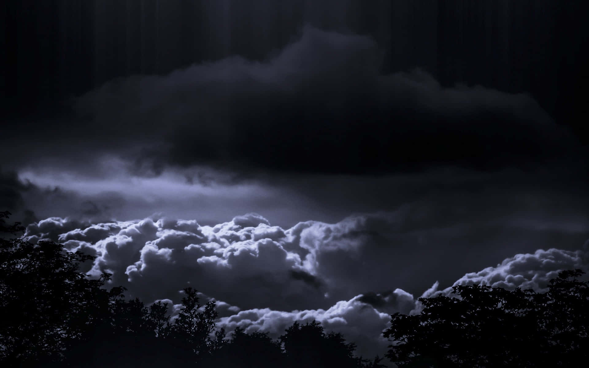 dark storm clouds night