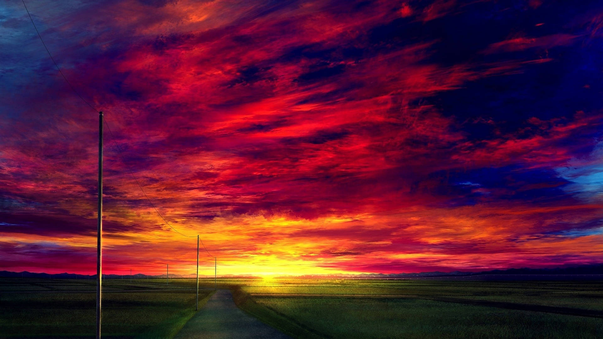 Dark Sunset Sky Wallpaper