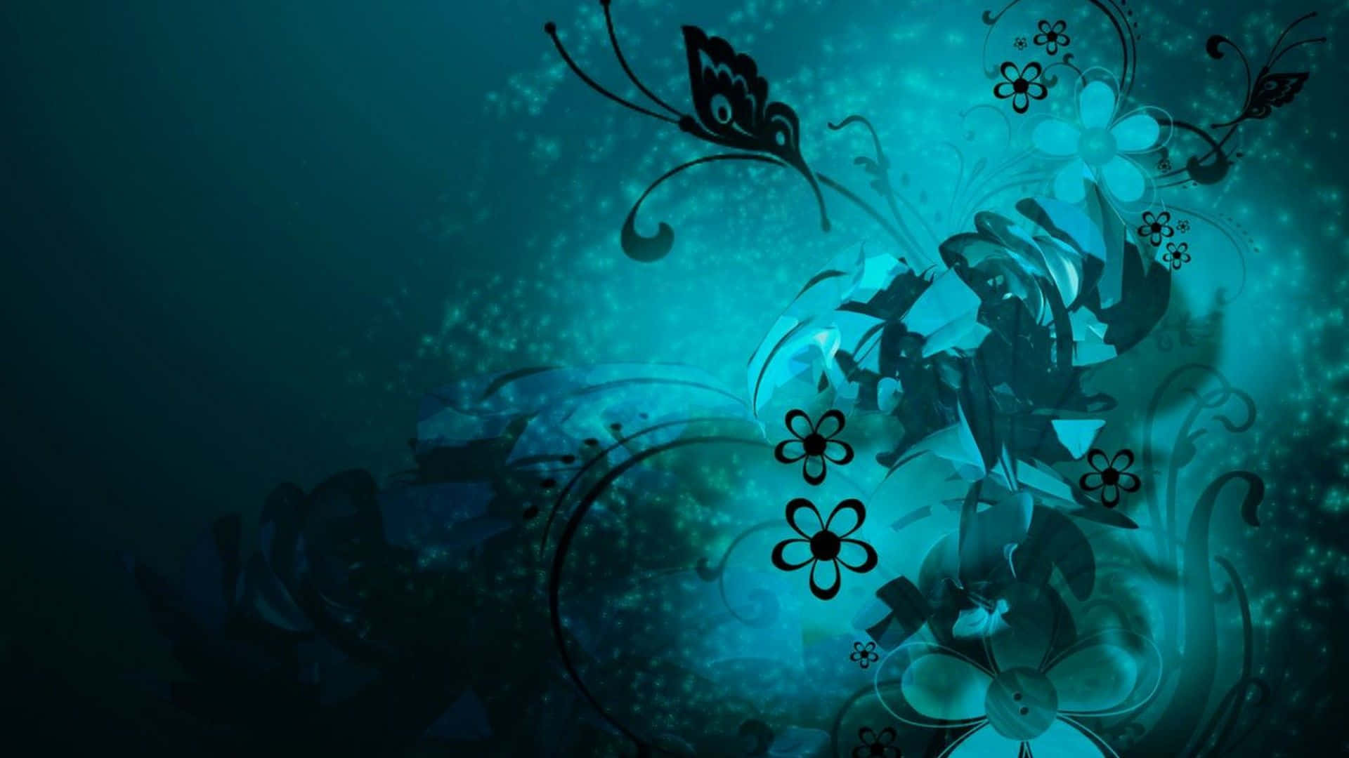 Dark Teal Abstract Background