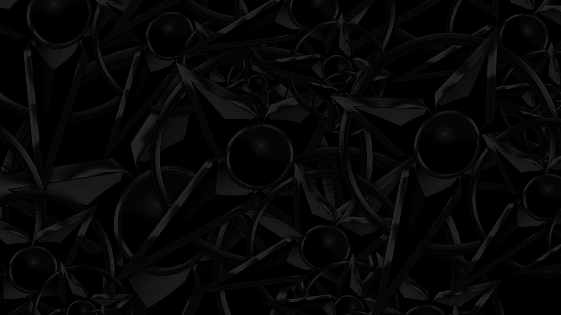 Black Abstract Background With Black Flowers