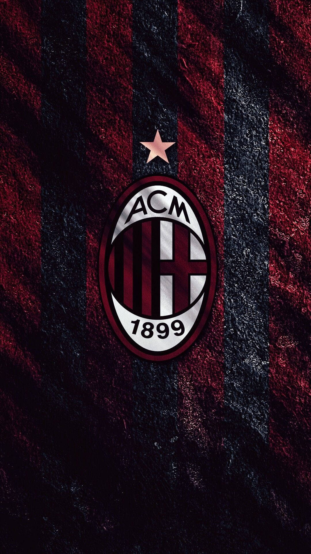 Majestic AC Milan Logo on Dark Textured Background Wallpaper