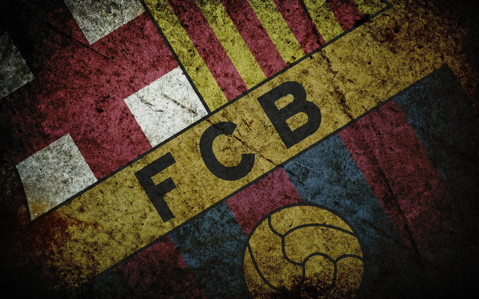 Dark Textured Barcelona Logo Wallpaper